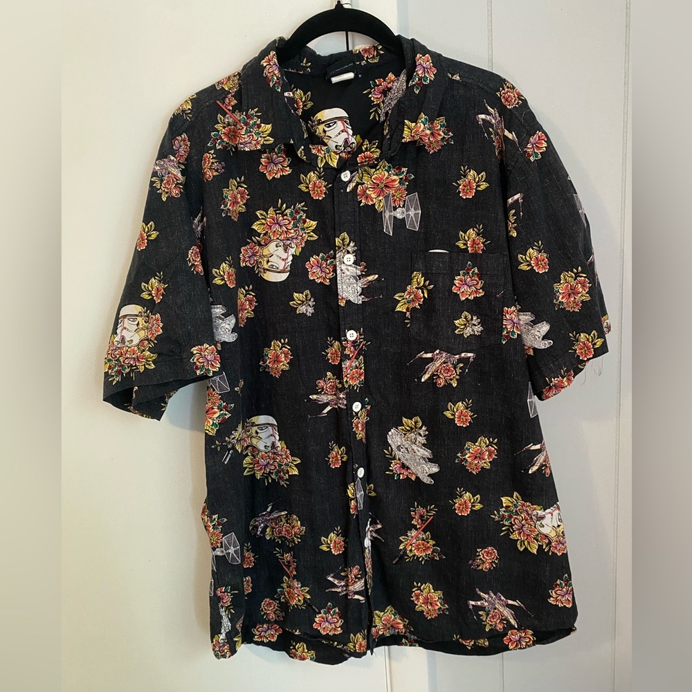 Star Wars Floral Black Men's Shirt